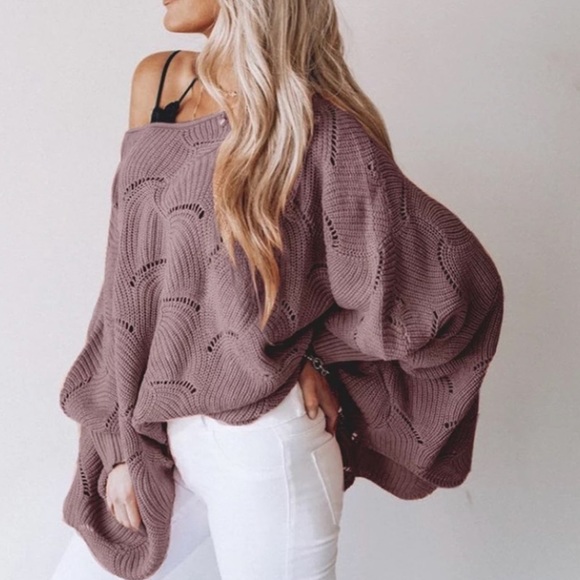 GRACIE- Scalloped Hem Knit Sweater - Picture 2 of 5